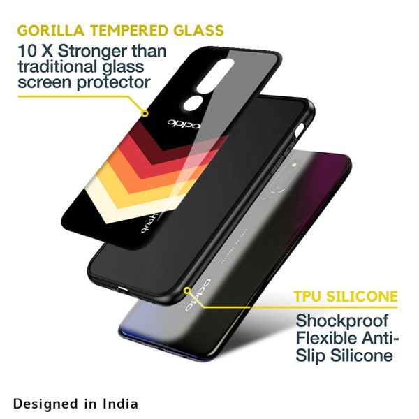 Abstract Arrow Pattern Glass Case For Oppo Find X2 Fashion