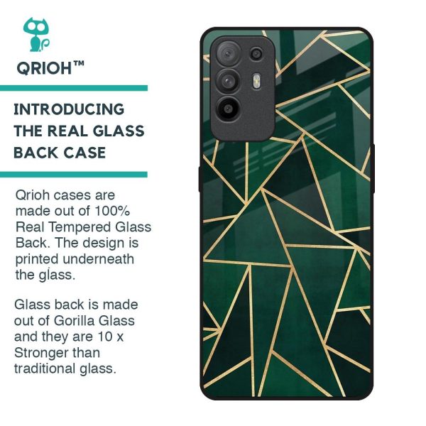 Abstract Green Glass Case For Oppo F19 Pro Plus Discount