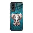 Adorable Baby Elephant Glass Case For Vivo V21e Cheap