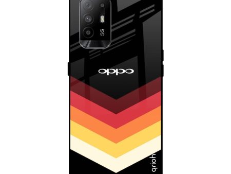 Abstract Arrow Pattern Glass Case For Oppo F19 Pro Plus on Sale