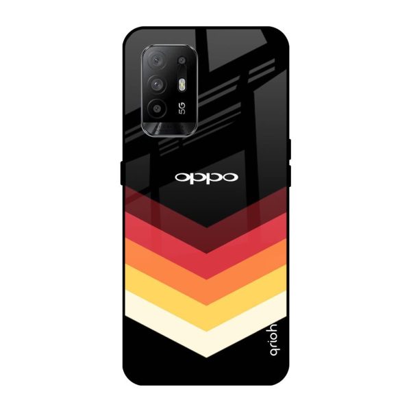 Abstract Arrow Pattern Glass Case For Oppo F19 Pro Plus on Sale