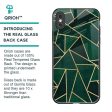 Abstract Green Glass Case For iPhone XS Max Fashion