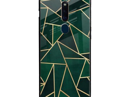 Abstract Green Glass Case For Oppo F11 Pro Online Sale