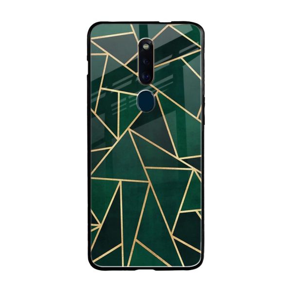 Abstract Green Glass Case For Oppo F11 Pro Online Sale