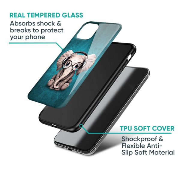 Adorable Baby Elephant Glass Case For Redmi Note 10S Supply