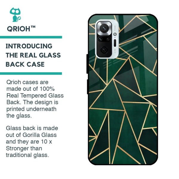 Abstract Green Glass Case For Redmi Note 10 Pro Max on Sale