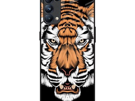 Angry Tiger Glass Case For Oppo Reno5 Pro Fashion