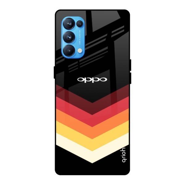 Abstract Arrow Pattern Glass Case For Oppo Reno5 Pro Online Hot Sale