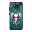 Adorable Baby Elephant Glass Case For Poco X3 Pro Supply