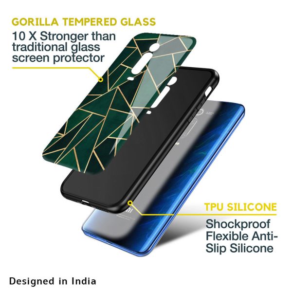 Abstract Green Glass Case For Mi Redmi Note 10 Cheap