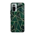 Abstract Green Glass Case For Mi Redmi Note 10 Pro For Sale