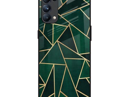 Abstract Green Glass Case For Oppo Reno5 Pro on Sale