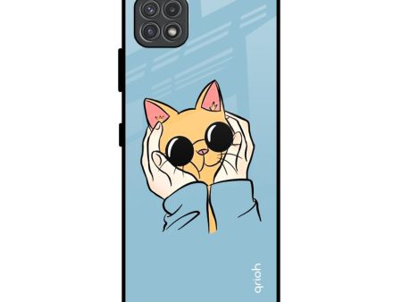 Adorable Cute Kitty Glass Case For Samsung Galaxy A22 5G Online