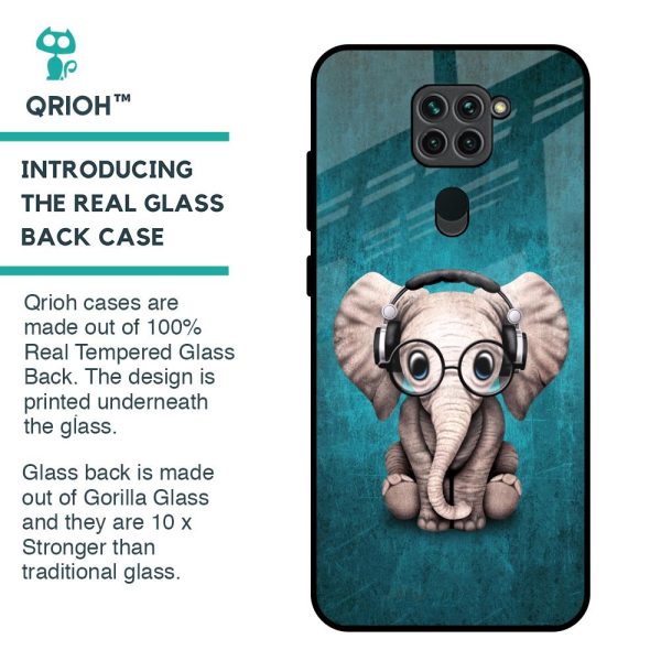 Adorable Baby Elephant Glass Case For Redmi Note 9 Online now