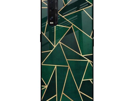 Abstract Green Glass Case For Oppo Find X2 Online