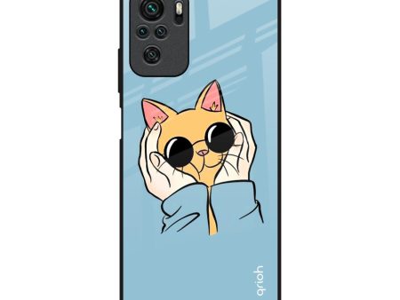 Adorable Cute Kitty Glass Case For Redmi Note 10S Cheap