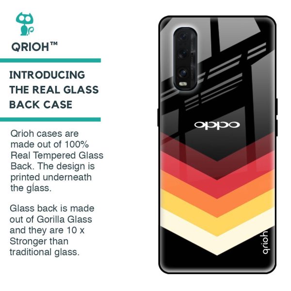 Abstract Arrow Pattern Glass Case For Oppo Find X2 Fashion