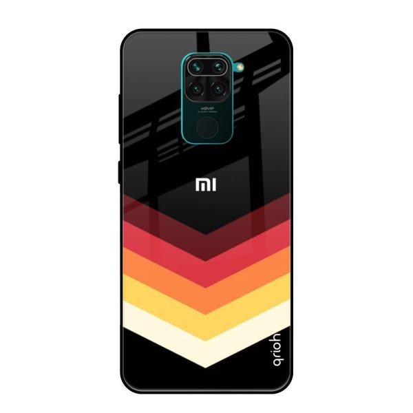 Abstract Arrow Pattern Glass Case For Redmi Note 9 Online Sale