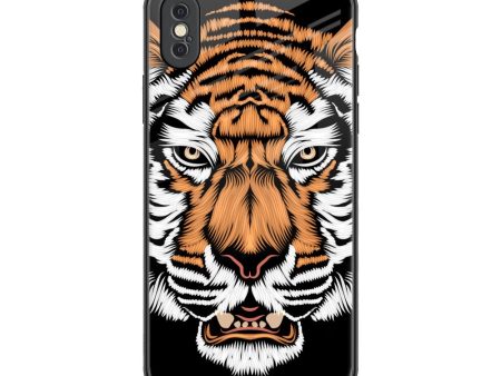 Angry Tiger Glass Case For iPhone XS Online now