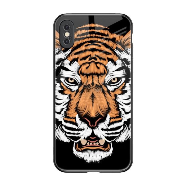 Angry Tiger Glass Case For iPhone XS Online now