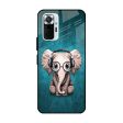 Adorable Baby Elephant Glass Case For Mi Redmi Note 10 Pro For Discount