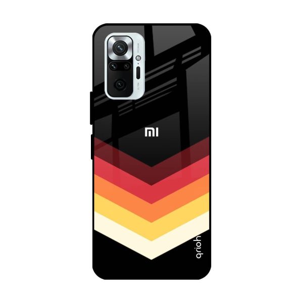 Abstract Arrow Pattern Glass Case For Mi Redmi Note 10 Pro on Sale