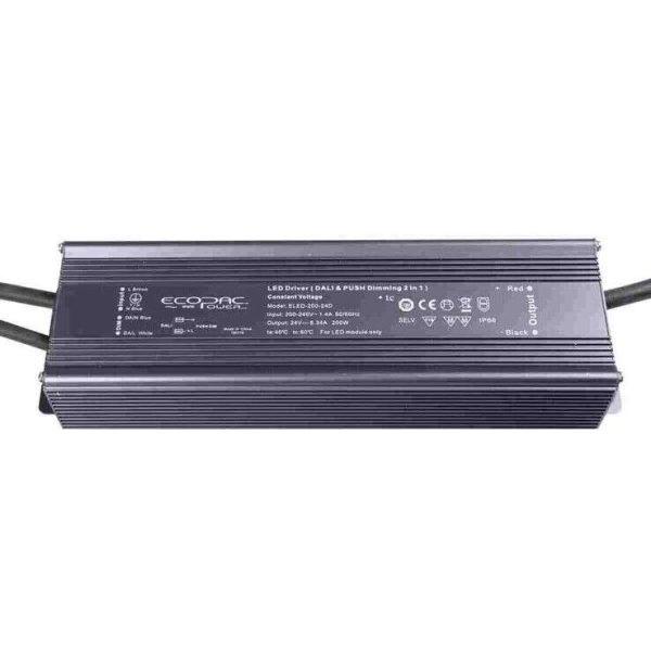 ELED-200-DP2 Series DALI Dimmable Constant Voltage LED Drivers 200W IP66 12v  24v Supply